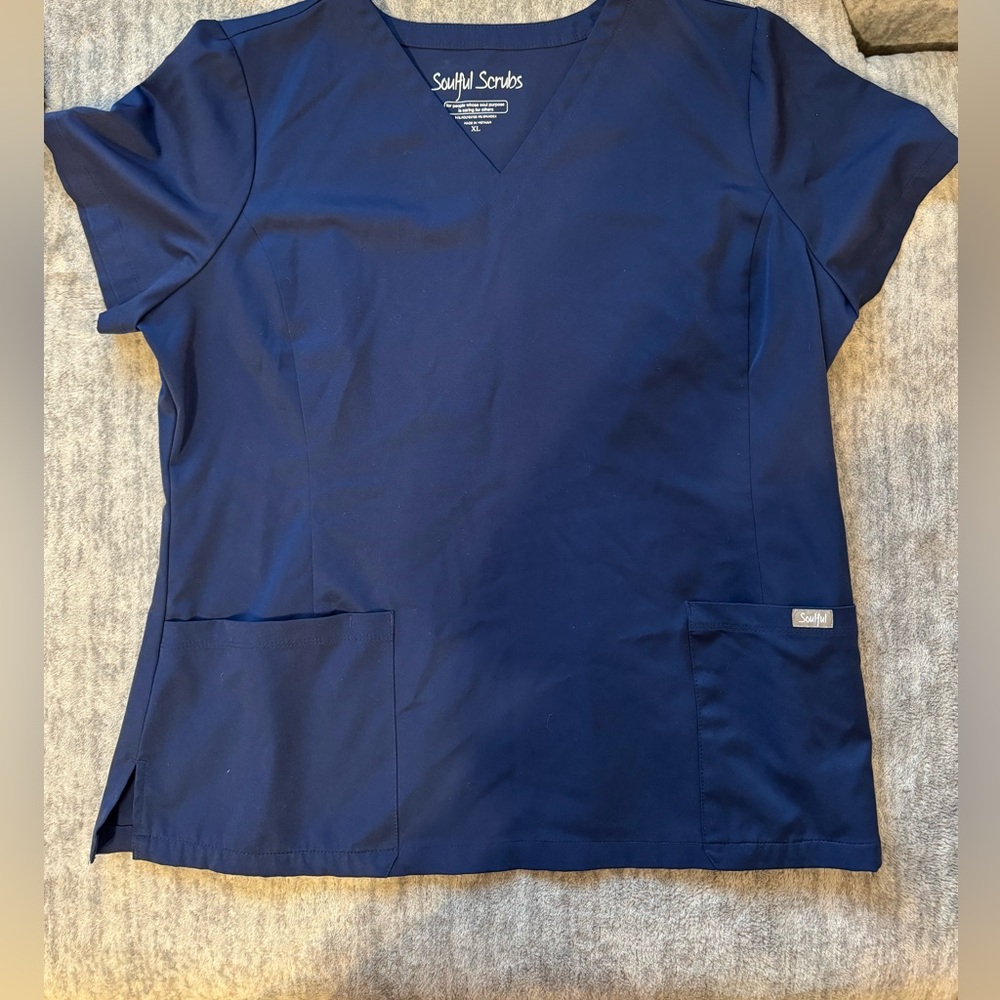 Xl navy blue scrub top women’s
